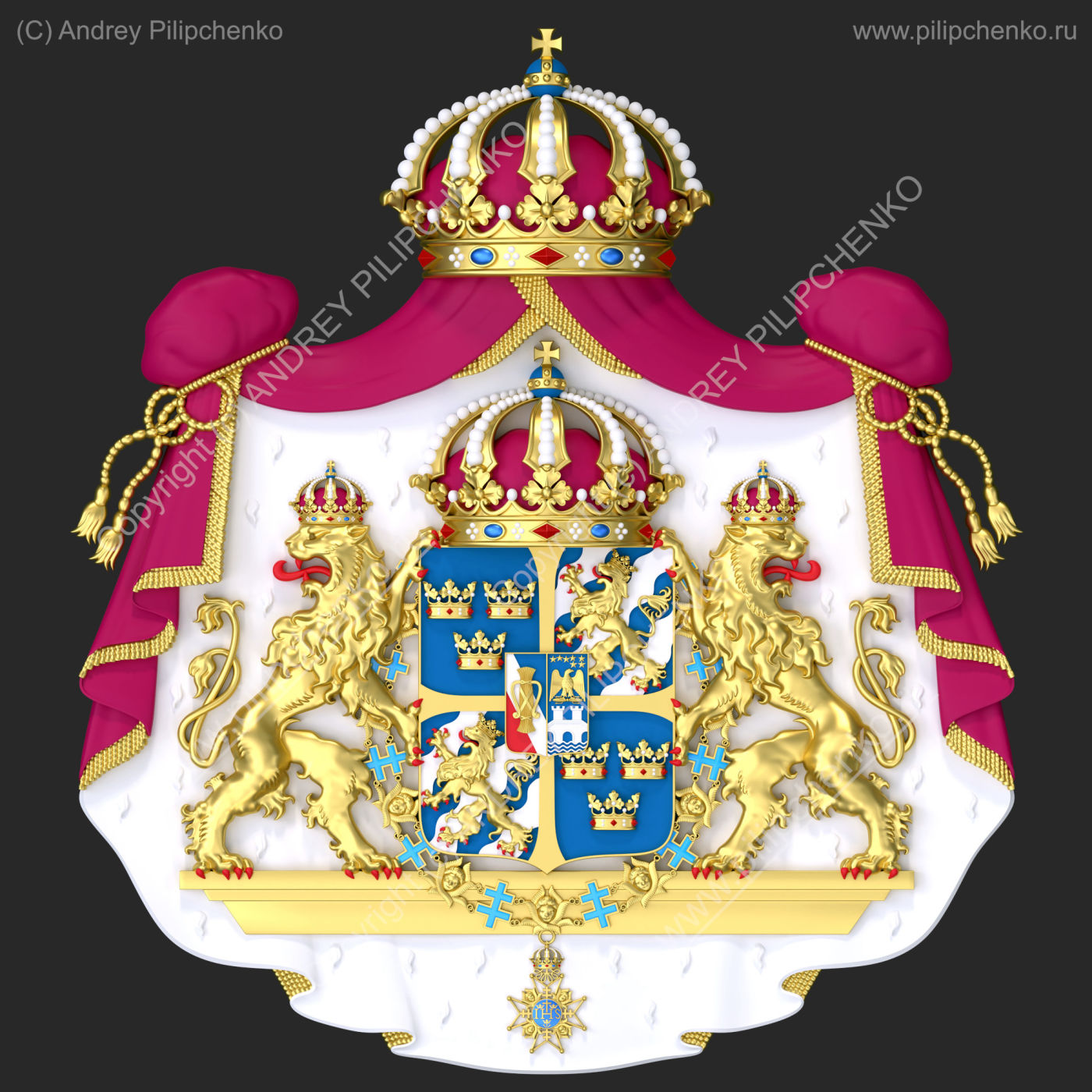 Sweden coat of arms high resolution image